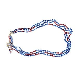 J. Crew Multi-Strand Beads Necklace with Peacock